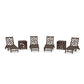 POLYWOOD Chippendale 6-Piece Chaise Set with Wheels and Umbrella Stand Accent Table — Kona