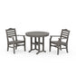 POLYWOOD Savannah 3-Piece Farmhouse Dining Set — Driftwood