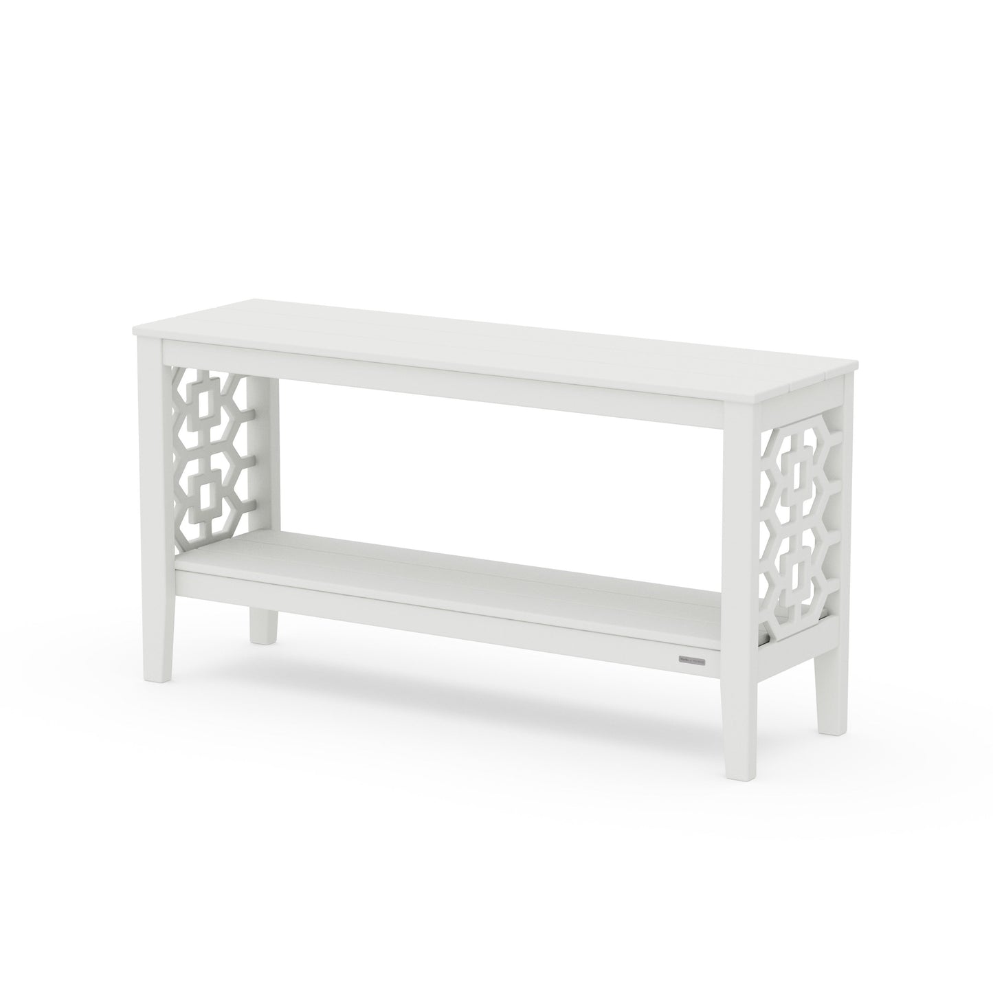 POLYWOOD Chinoiserie 56" Console Table — White