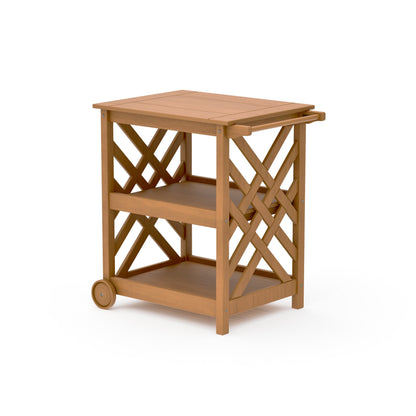 POLYWOOD Wovendale Bar Cart — Natural
