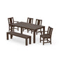 POLYWOOD Prairie 6-Piece Parsons Dining Set with Bench — Kona