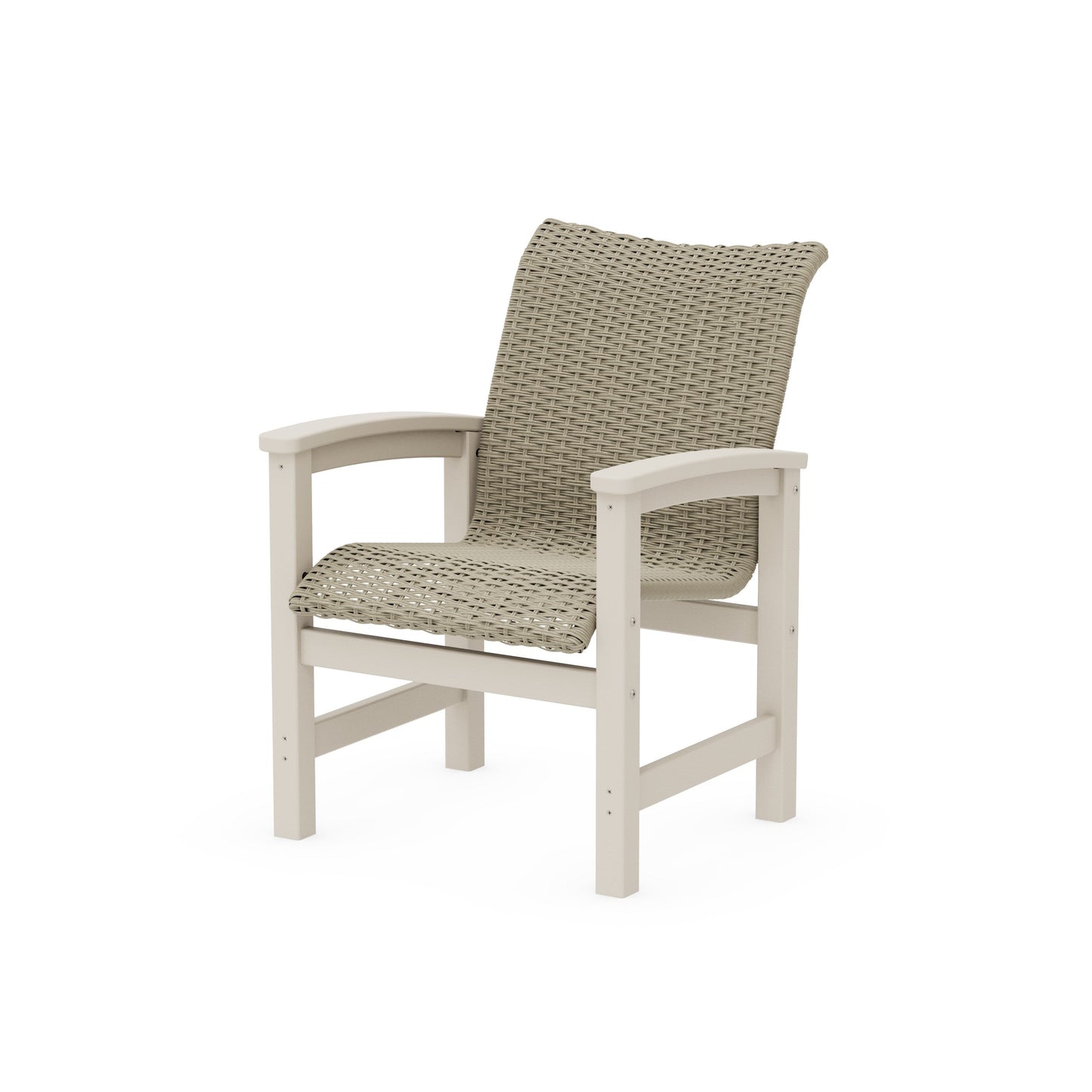 POLYWOOD Coastal Woven Dining Chair — Sand / Dune Grass