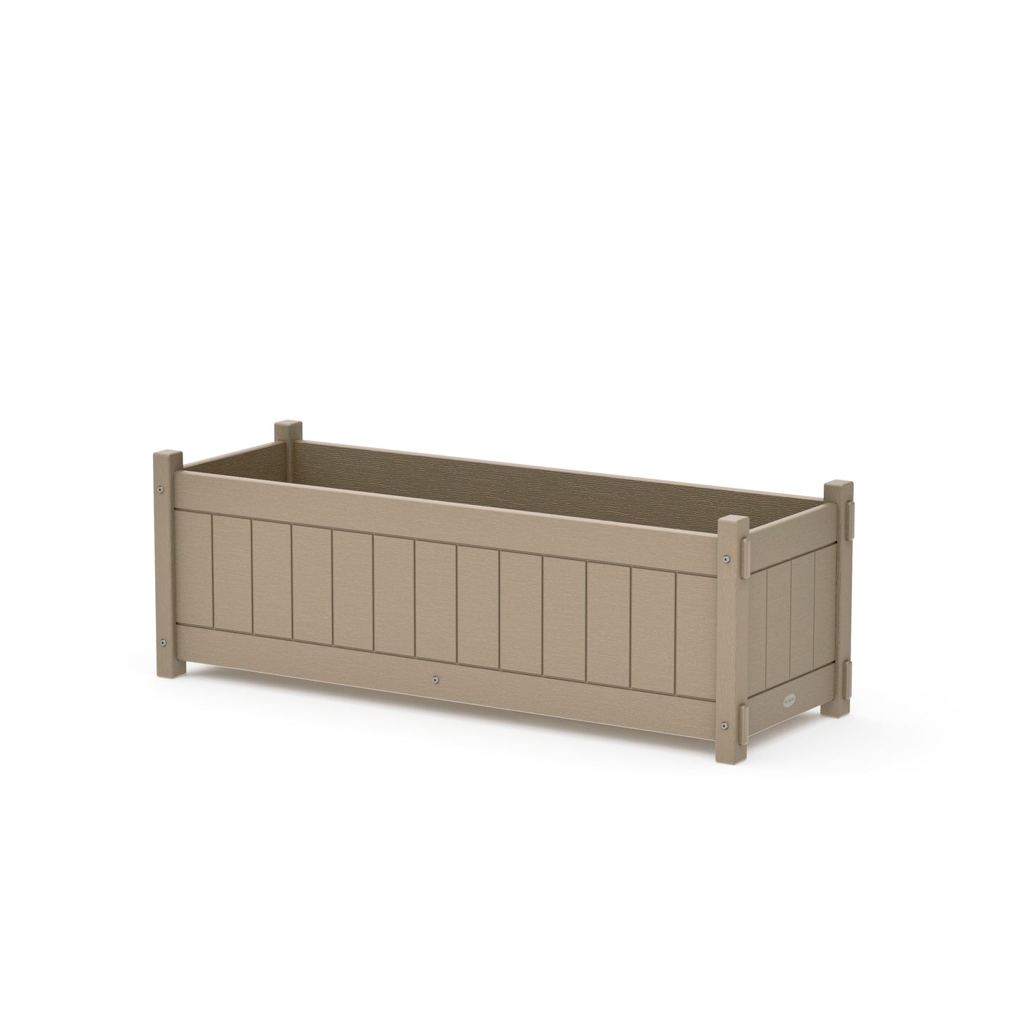 POLYWOOD Vineyard Rectangle Triple Planter Box — Vintage Sahara