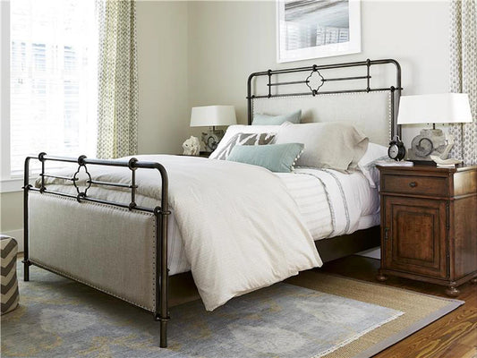 UNIVERSAL - CURATED UPHOLSTERED METAL QUEEN BED