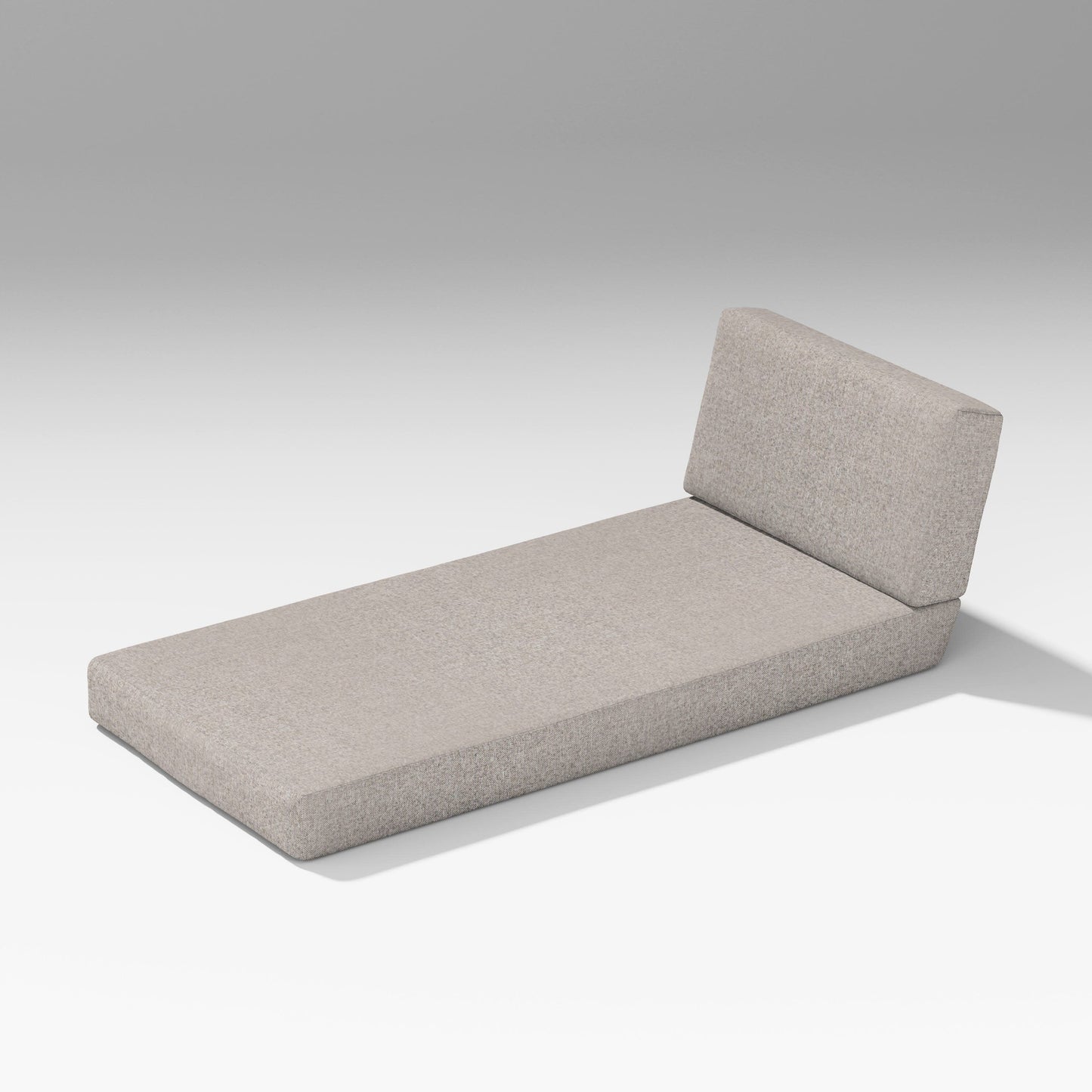 POLYWOOD Latitude Modular Chaise Seat/Back Combo — Weathered Tweed