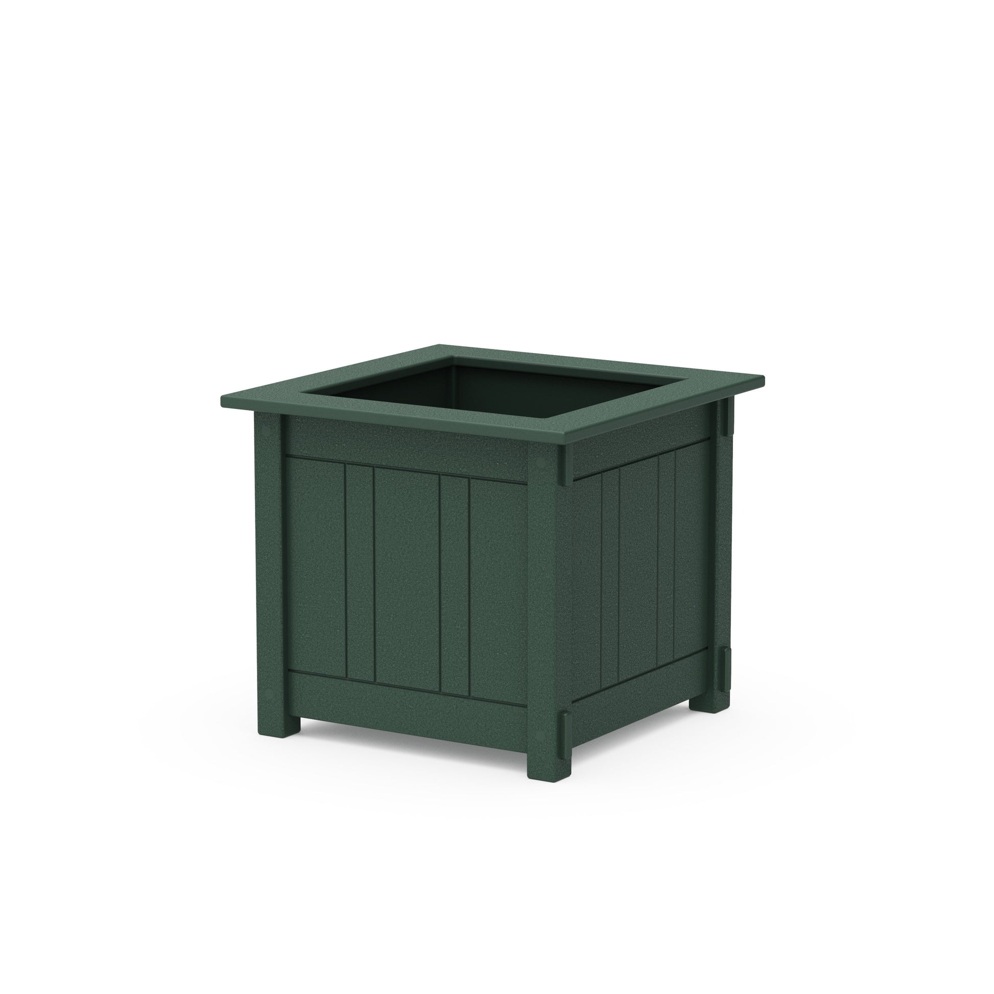 POLYWOOD Acadia Large Square Planter Box — Green