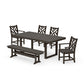 POLYWOOD Chippendale 6-Piece Dining Set with Bench — Vintage Coffee