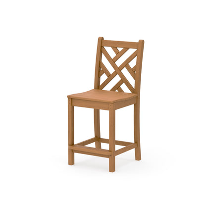 POLYWOOD Chippendale Counter Side Chair — Natural