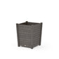 POLYWOOD Nautical Large Tapered Square Short Planter Box — Driftwood