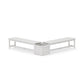 POLYWOOD 60" Vineyard L- Shaped Planter Bench Set — Vintage White