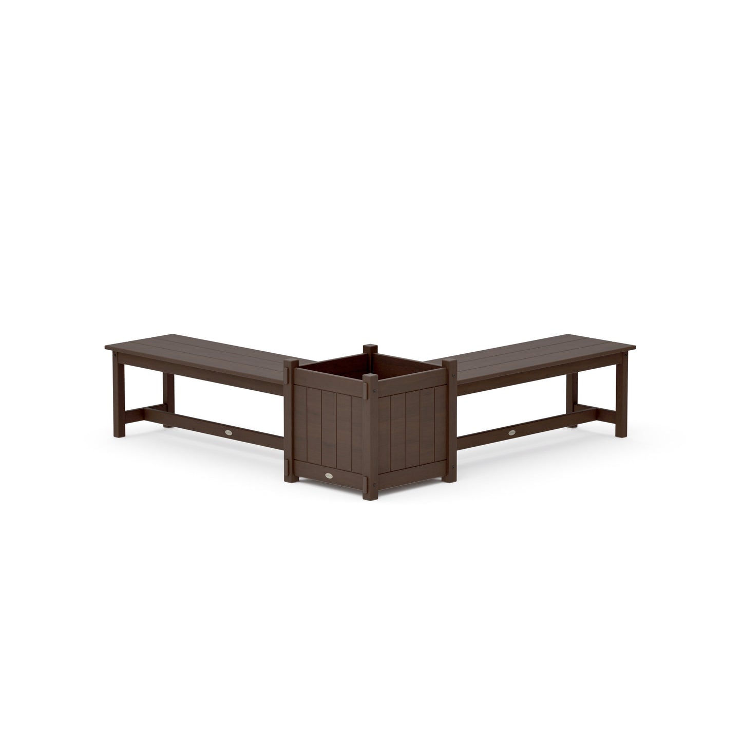 POLYWOOD 48" Vineyard L- Shaped Planter Bench Set- Large — Kona