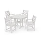 POLYWOOD Chippendale 5-Piece Dining Set — Vintage White