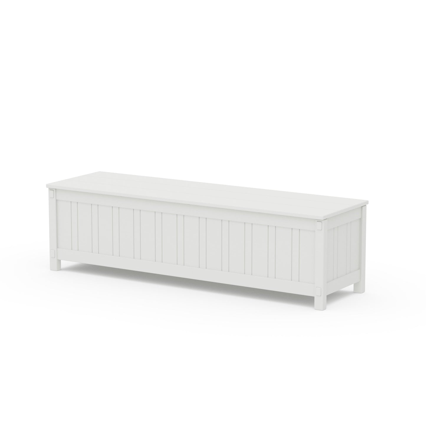 POLYWOOD Acadia 60" Storage Bench — Vintage White