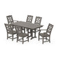 POLYWOOD Chinoiserie 7-Piece Farmhouse Dining Set — Driftwood