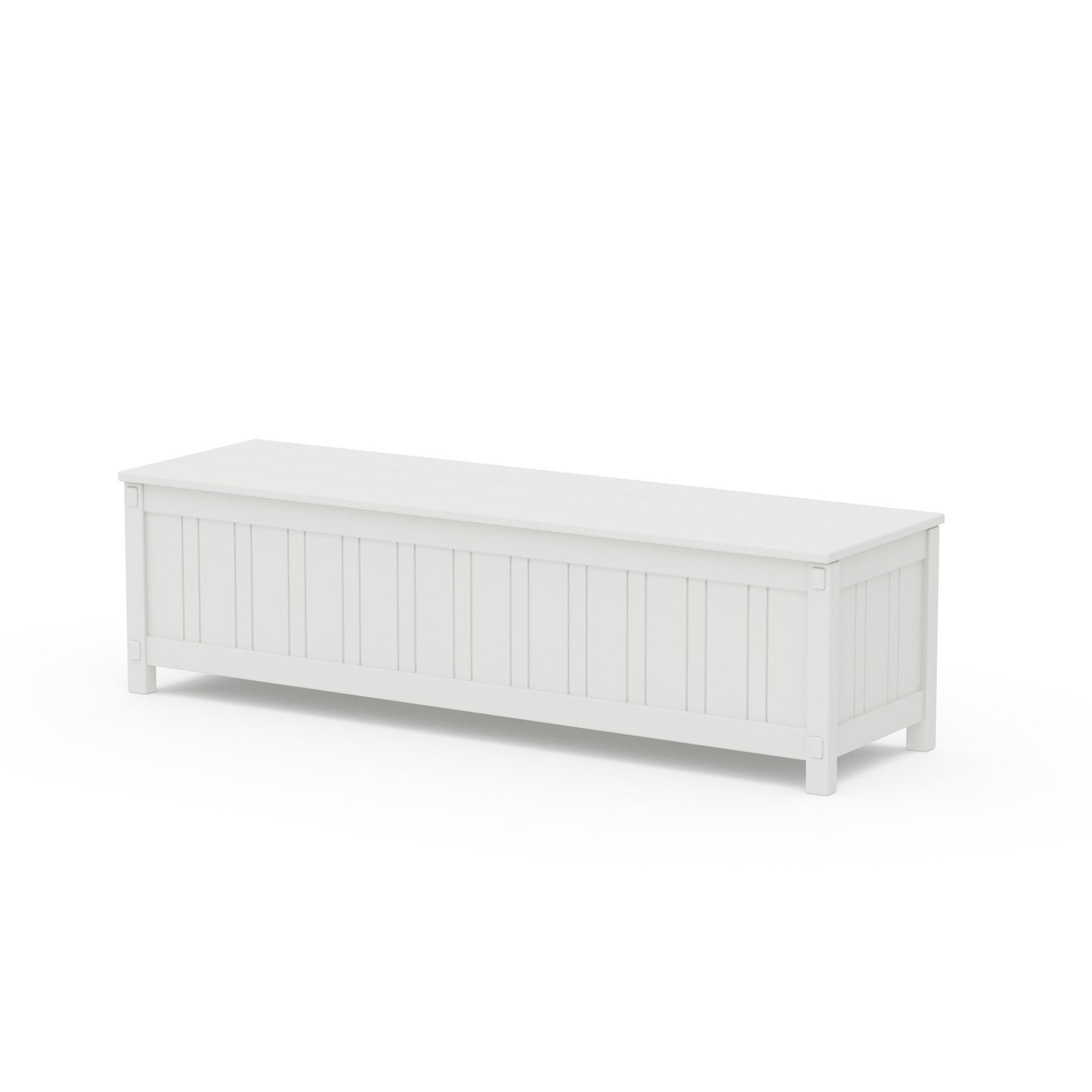 POLYWOOD Acadia 60" Storage Bench — White