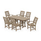 POLYWOOD Chinoiserie Arm Chair 7-Piece Dining Set — Vintage Sahara