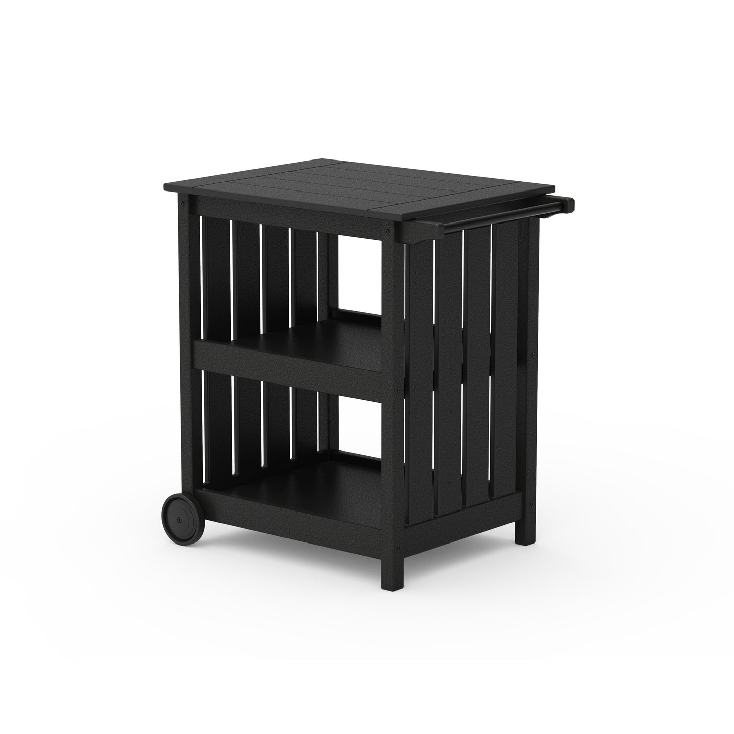 POLYWOOD Vineyard Bar Cart — Black