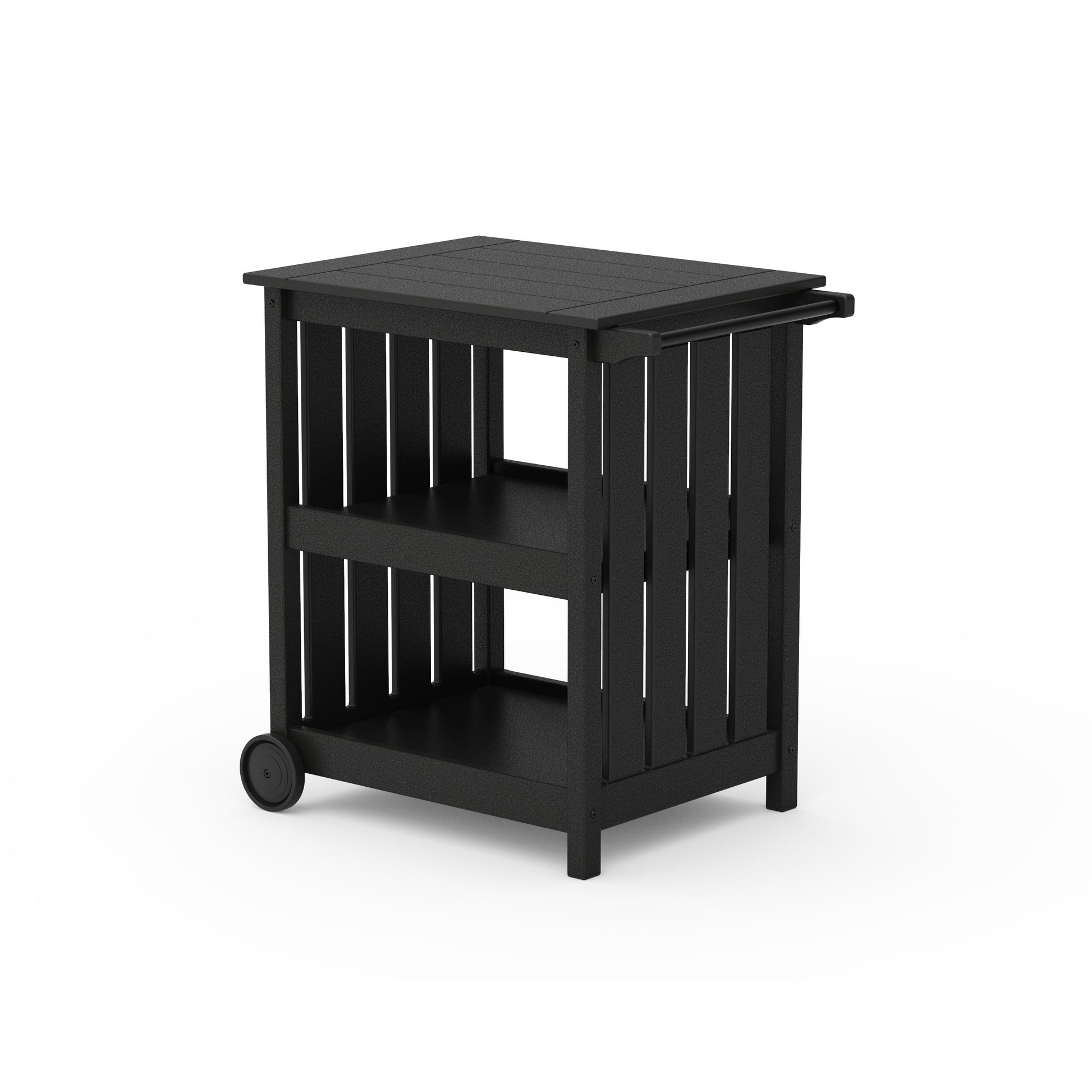 POLYWOOD Vineyard Bar Cart — Black