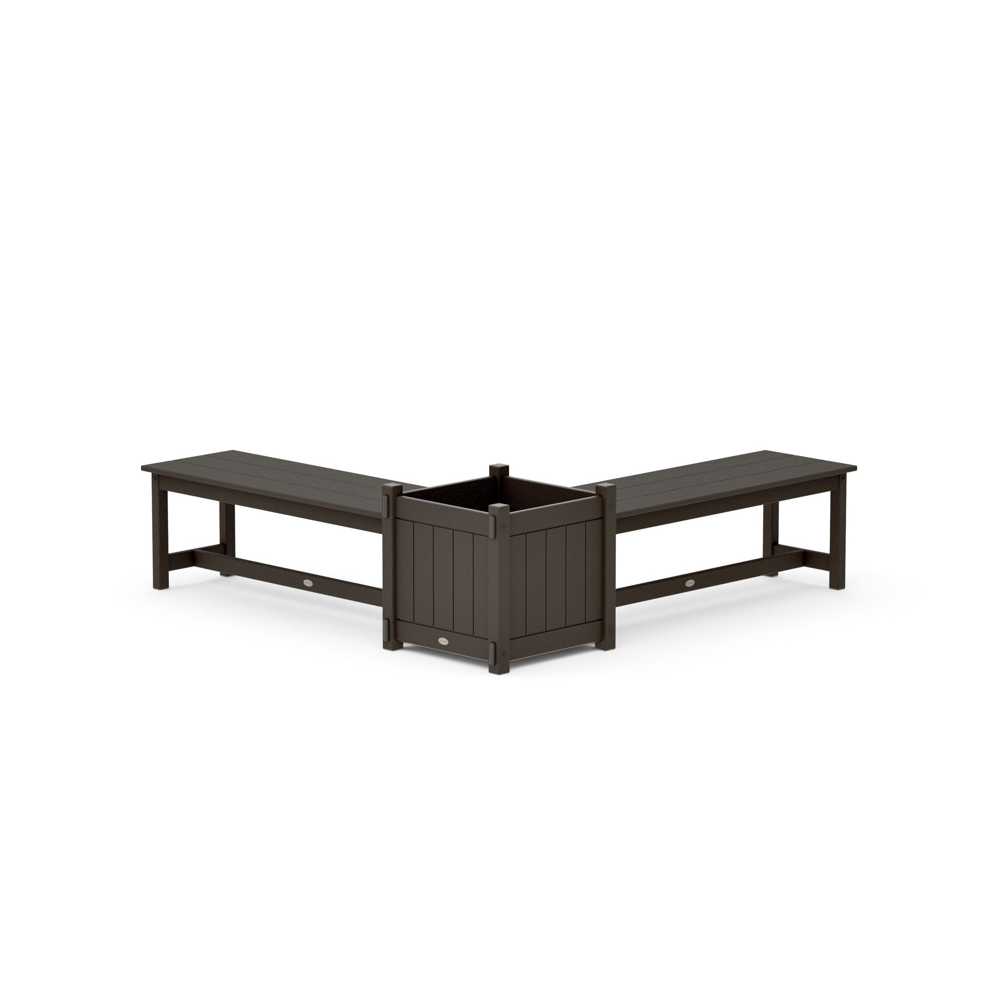 POLYWOOD 48" Vineyard L- Shaped Planter Bench Set- Large — Vintage Coffee