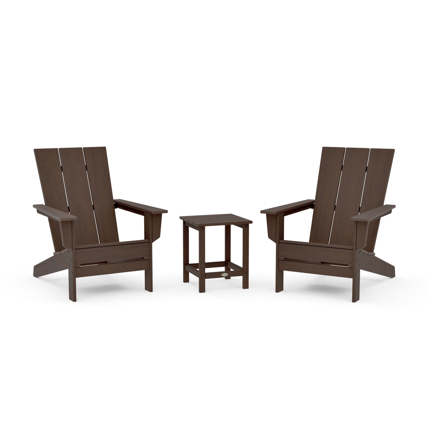POLYWOOD 3-Piece Modern Studio Adirondack Set — Kona