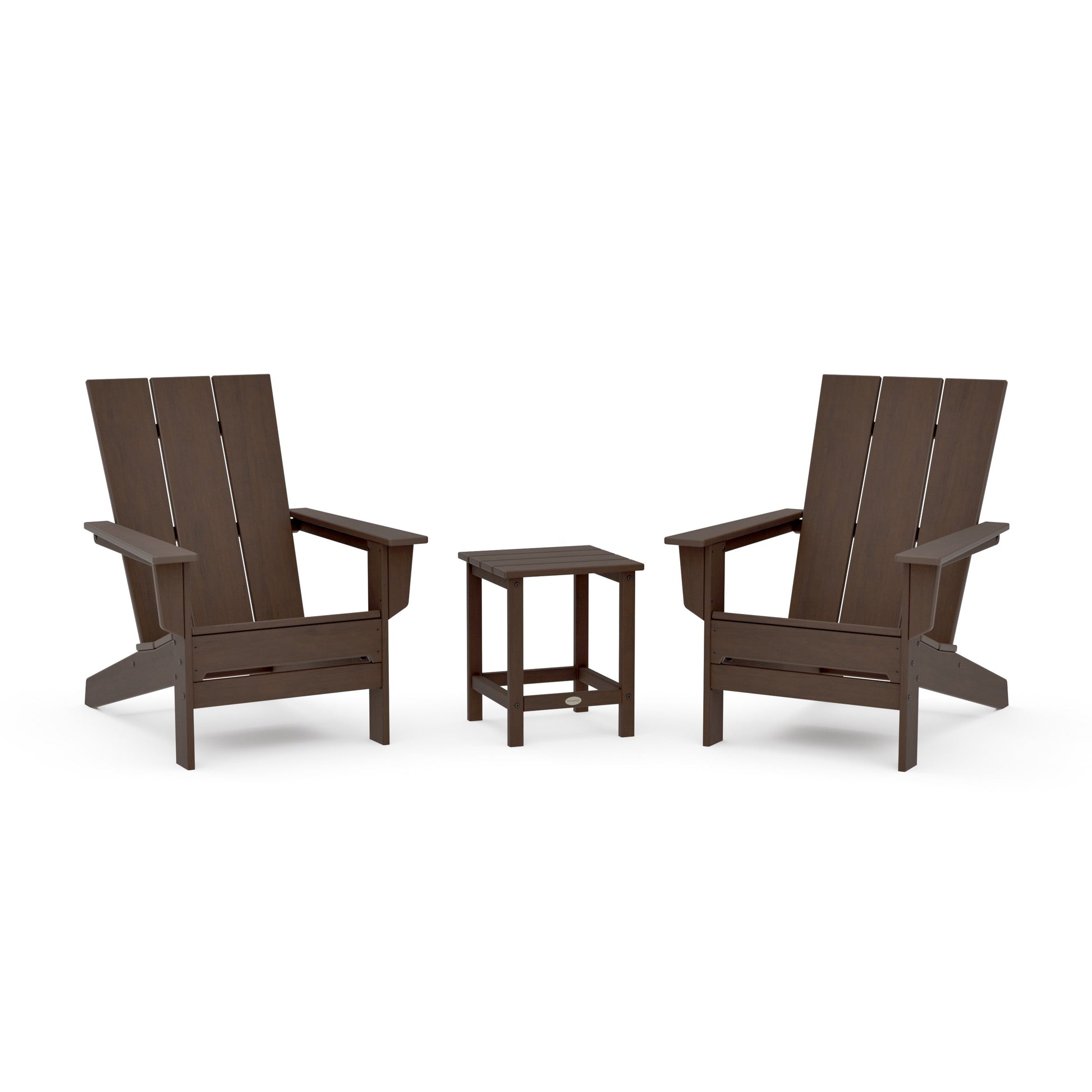 POLYWOOD 3-Piece Modern Studio Adirondack Set — Kona