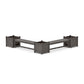POLYWOOD 60" Nautical L- Shaped Planter Bench Corner Set - Large — Driftwood