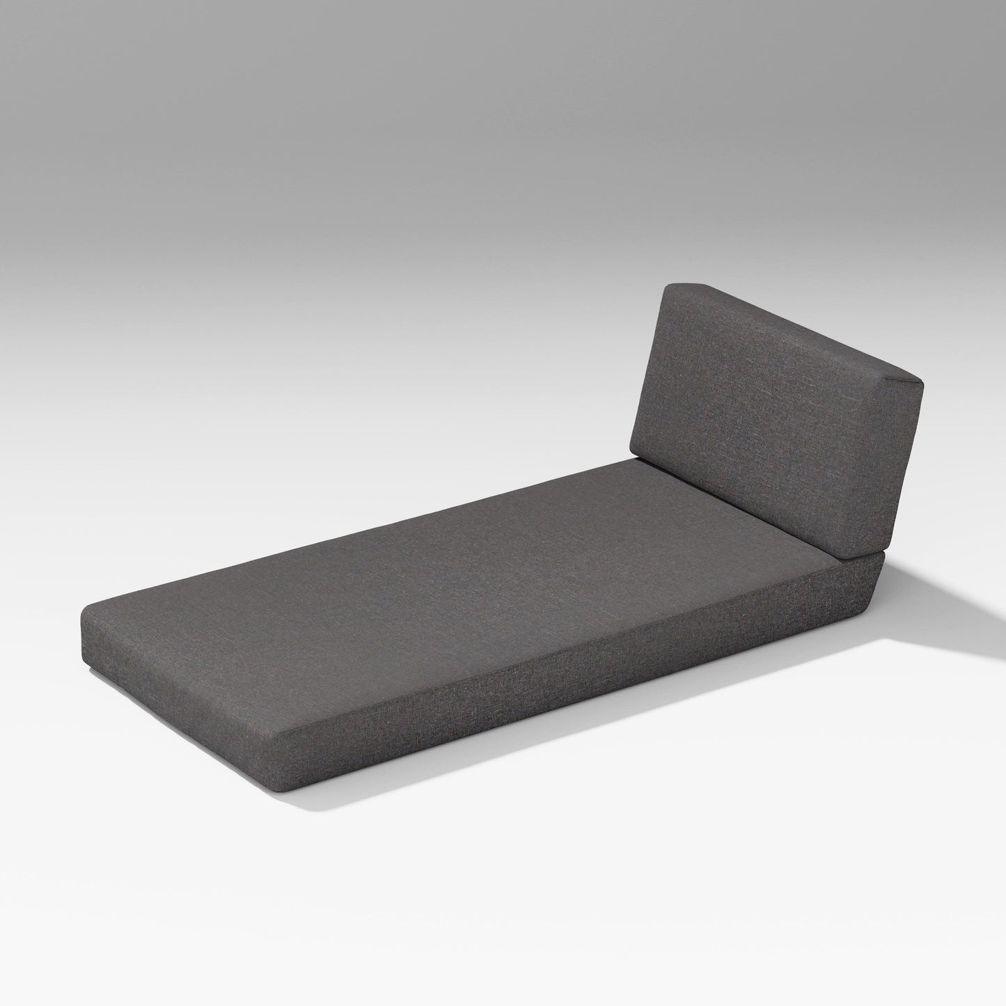 POLYWOOD Latitude Modular Chaise Seat/Back Combo — Ash Charcoal