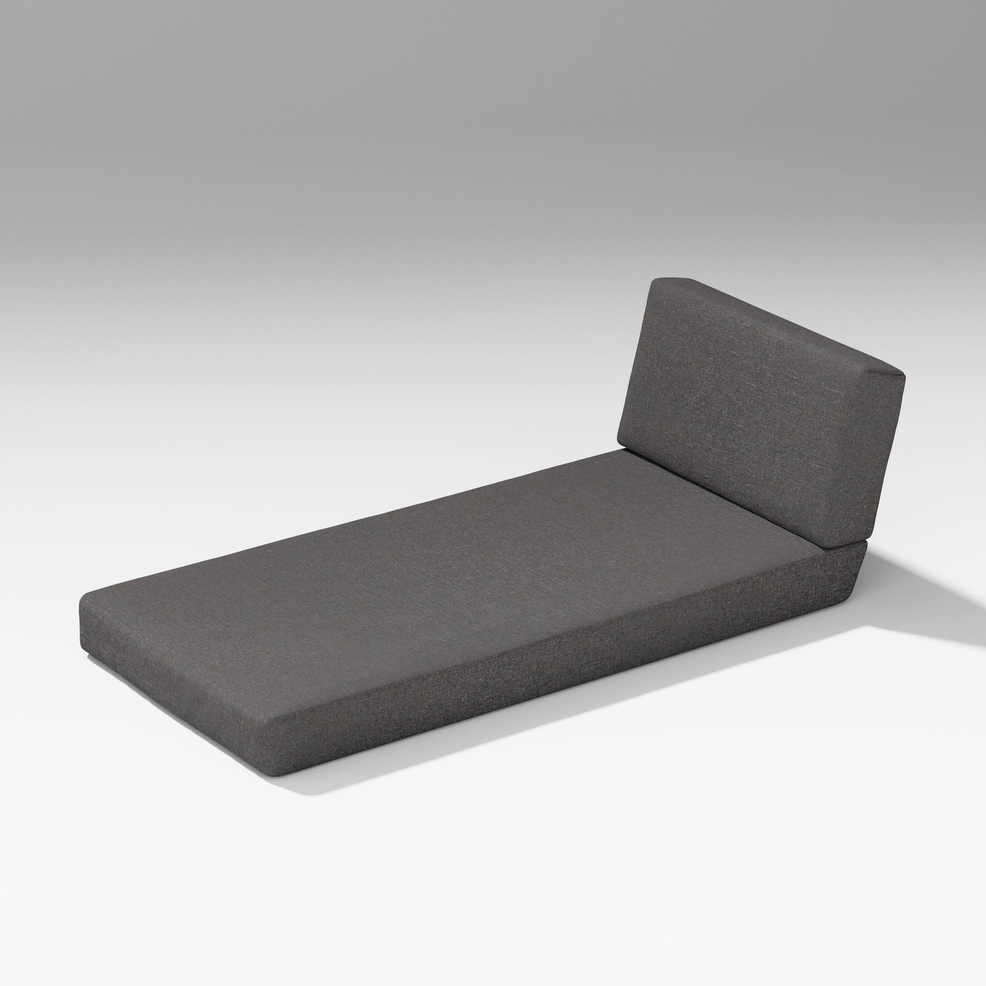 POLYWOOD Latitude Modular Chaise Seat/Back Combo — Ash Charcoal