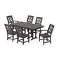 POLYWOOD Chinoiserie 7-Piece Farmhouse Dining Set — Vintage Coffee