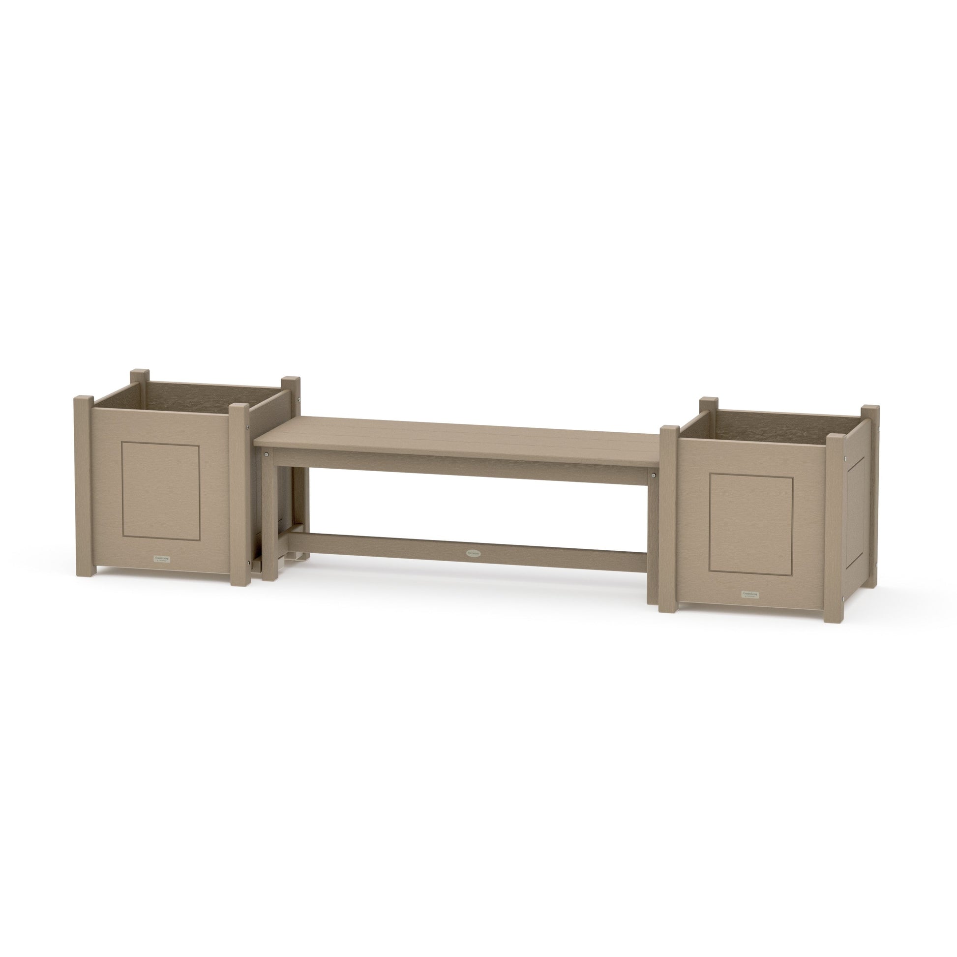 POLYWOOD 48" Country Living Straight Planter Bench Set - Large — Vintage Sahara