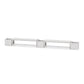 POLYWOOD 60" Nautical Straight Double Planter Bench Set — Vintage White