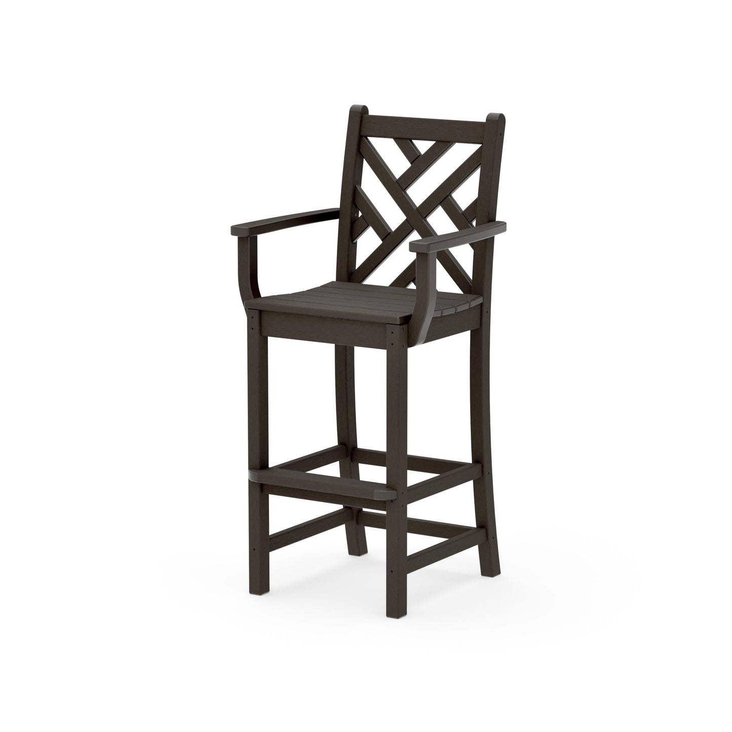 POLYWOOD Chippendale Bar Arm Chair — Vintage Coffee