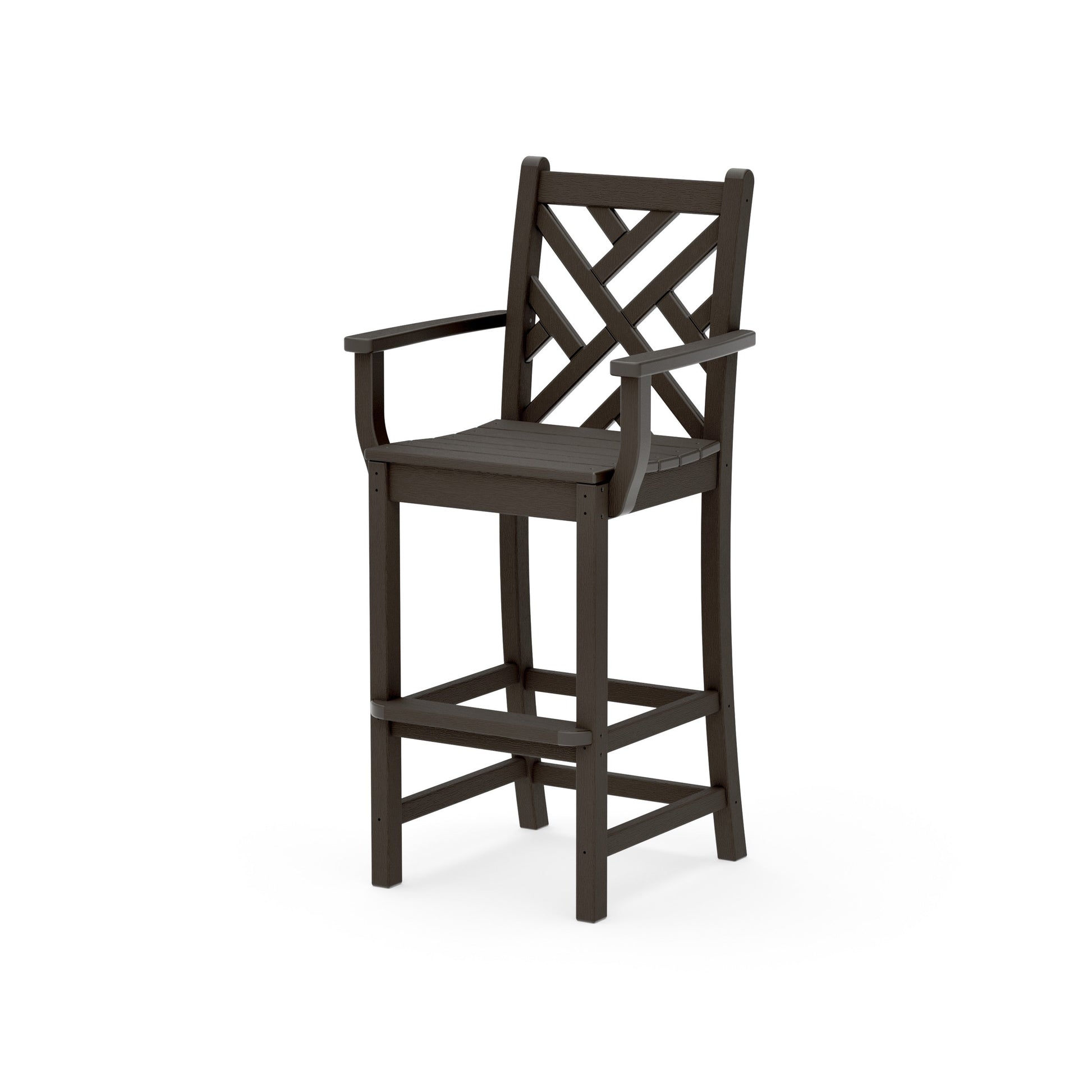POLYWOOD Chippendale Bar Arm Chair — Vintage Coffee