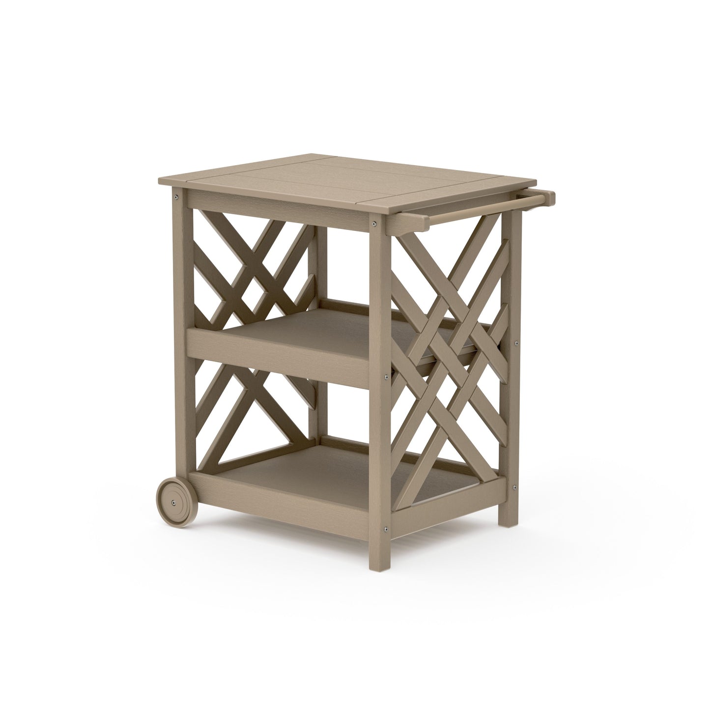 POLYWOOD Wovendale Bar Cart — Vintage Sahara
