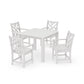 POLYWOOD Chippendale 5-Piece Parsons Dining Set — Vintage White