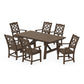 POLYWOOD Chinoiserie Arm Chair 7-Piece Rustic Farmhouse Dining Set — Kona