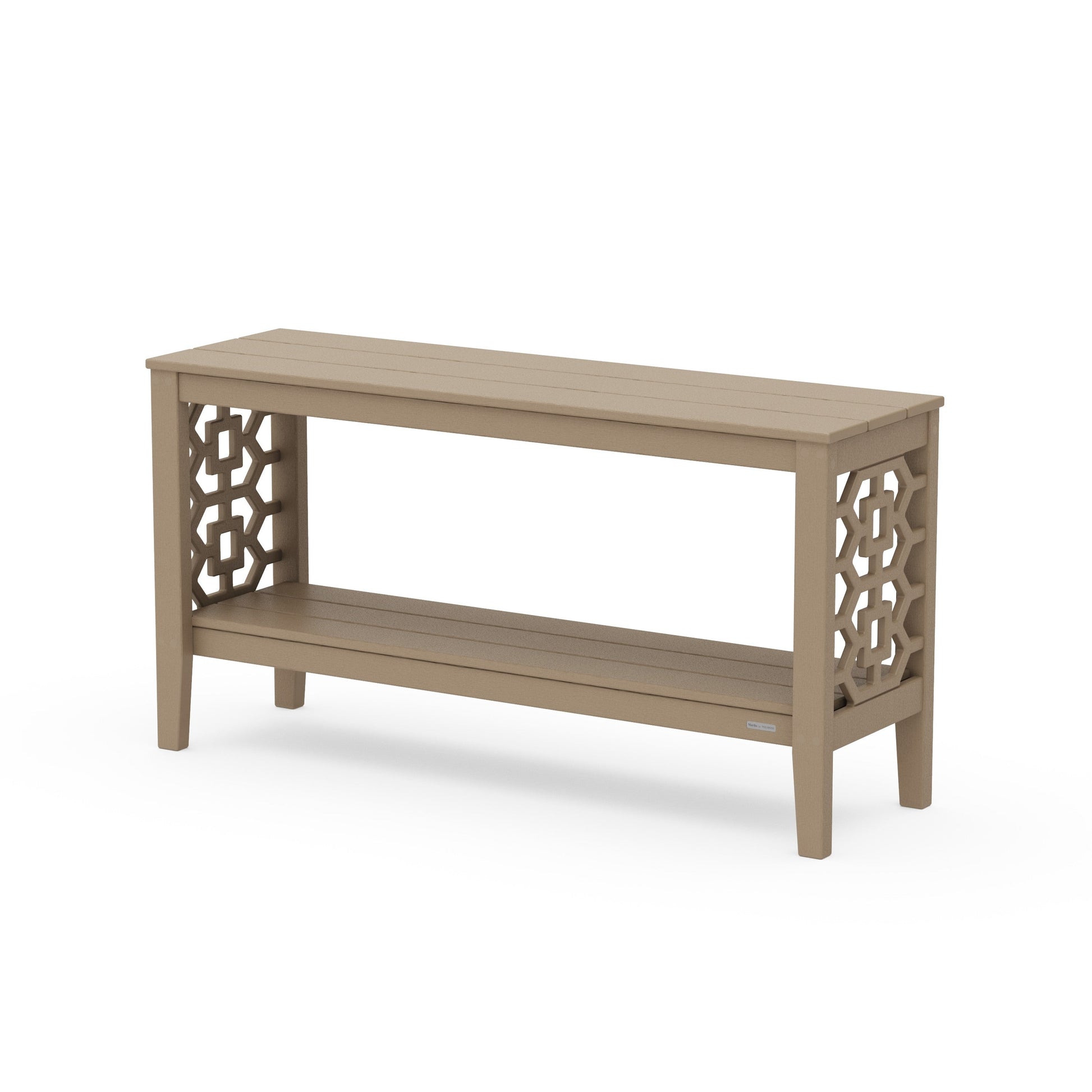 POLYWOOD Chinoiserie 56" Console Table — Vintage Sahara