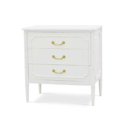 Bramble Chelsea 3 Drawer Bedside Table in Architectural White