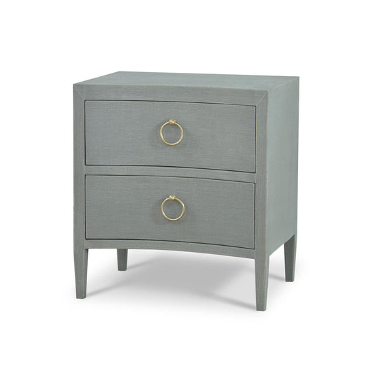 Bramble Mornington Linen Wrapped Nightstand in Linen Pale Blue