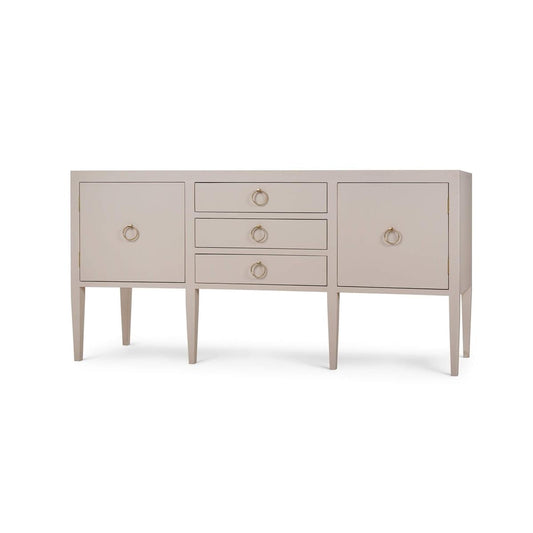 Bramble Westminster Concave Sideboard Wrapped in Putty Linen