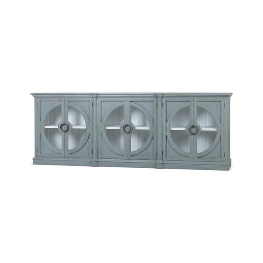 Bramble Pimlico 6 Door Sideboard in Grey Charleston with True White Interior