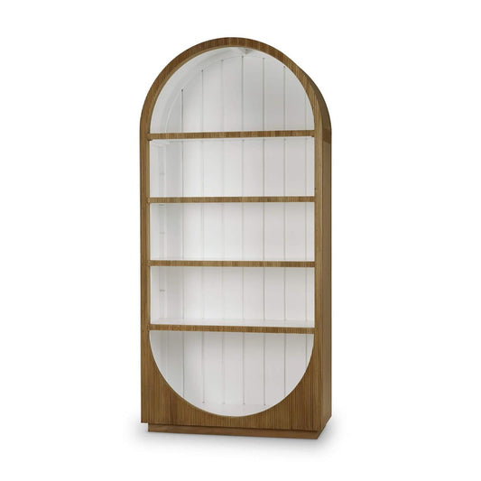 Bramble Bilbao Bookcase in Antique French Oak with True White Interior