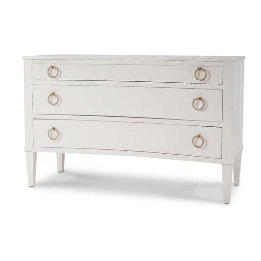 Bramble Bow 3 Drawer Chest in Architectural White
