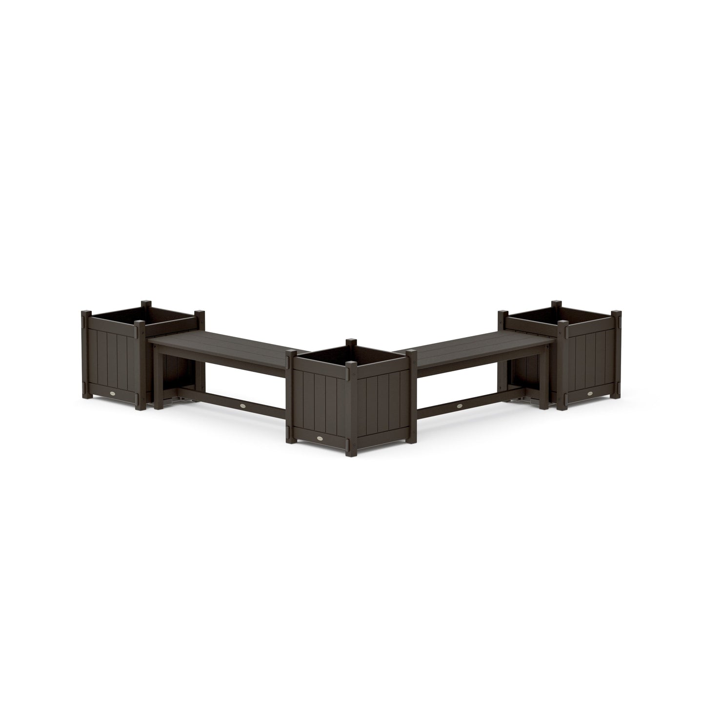 POLYWOOD 48" Vineyard L- Shaped Planter Bench Corner Set - Large — Vintage Coffee