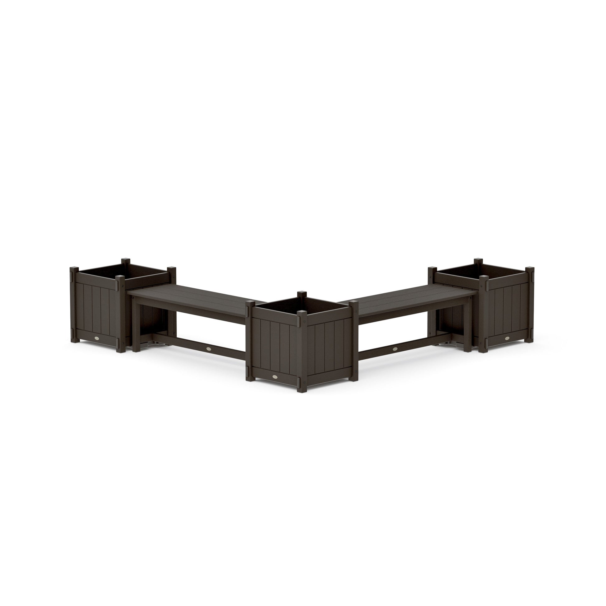 POLYWOOD 48" Vineyard L- Shaped Planter Bench Corner Set - Large — Vintage Coffee