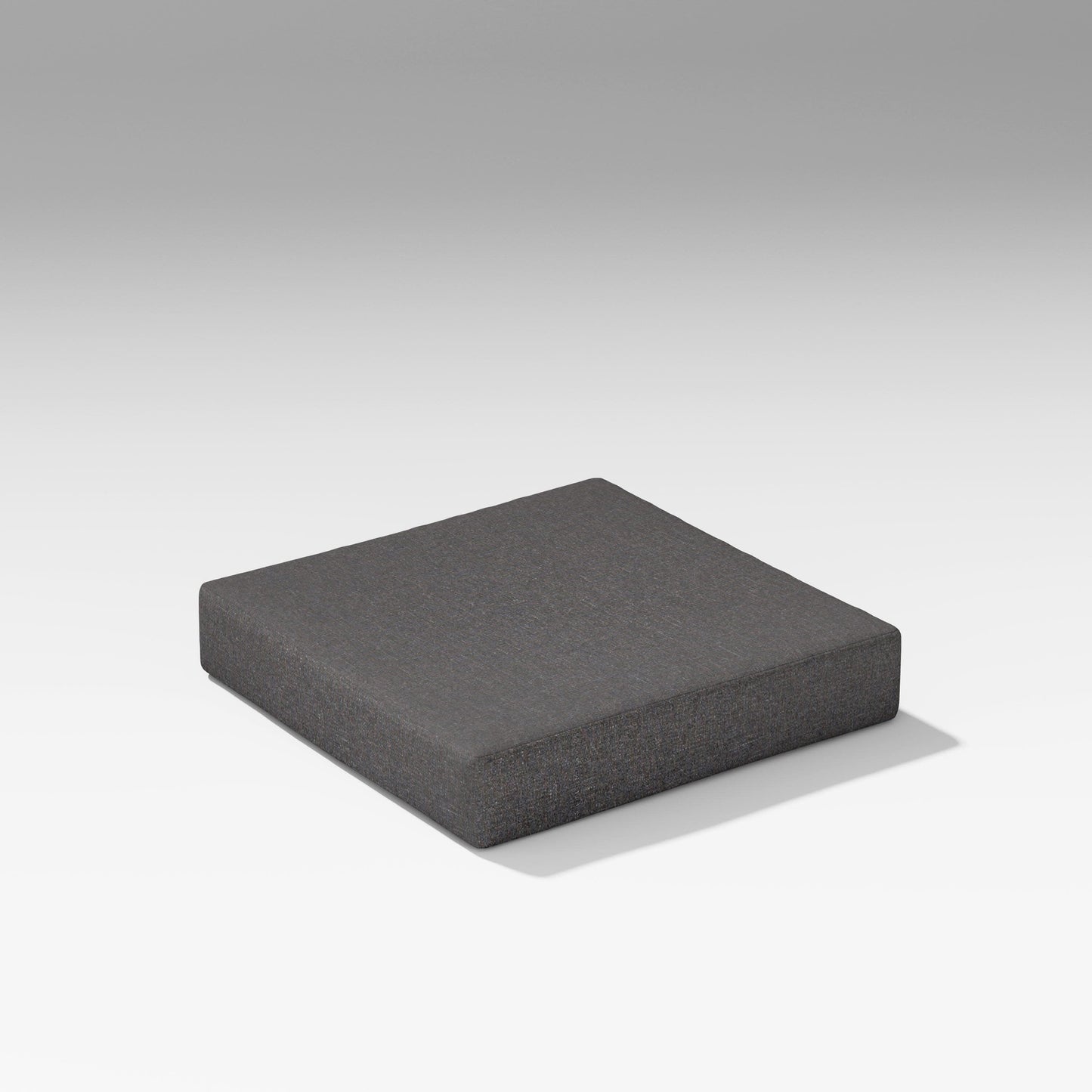 POLYWOOD Latitude Modular Ottoman Seat Cushion — Ash Charcoal