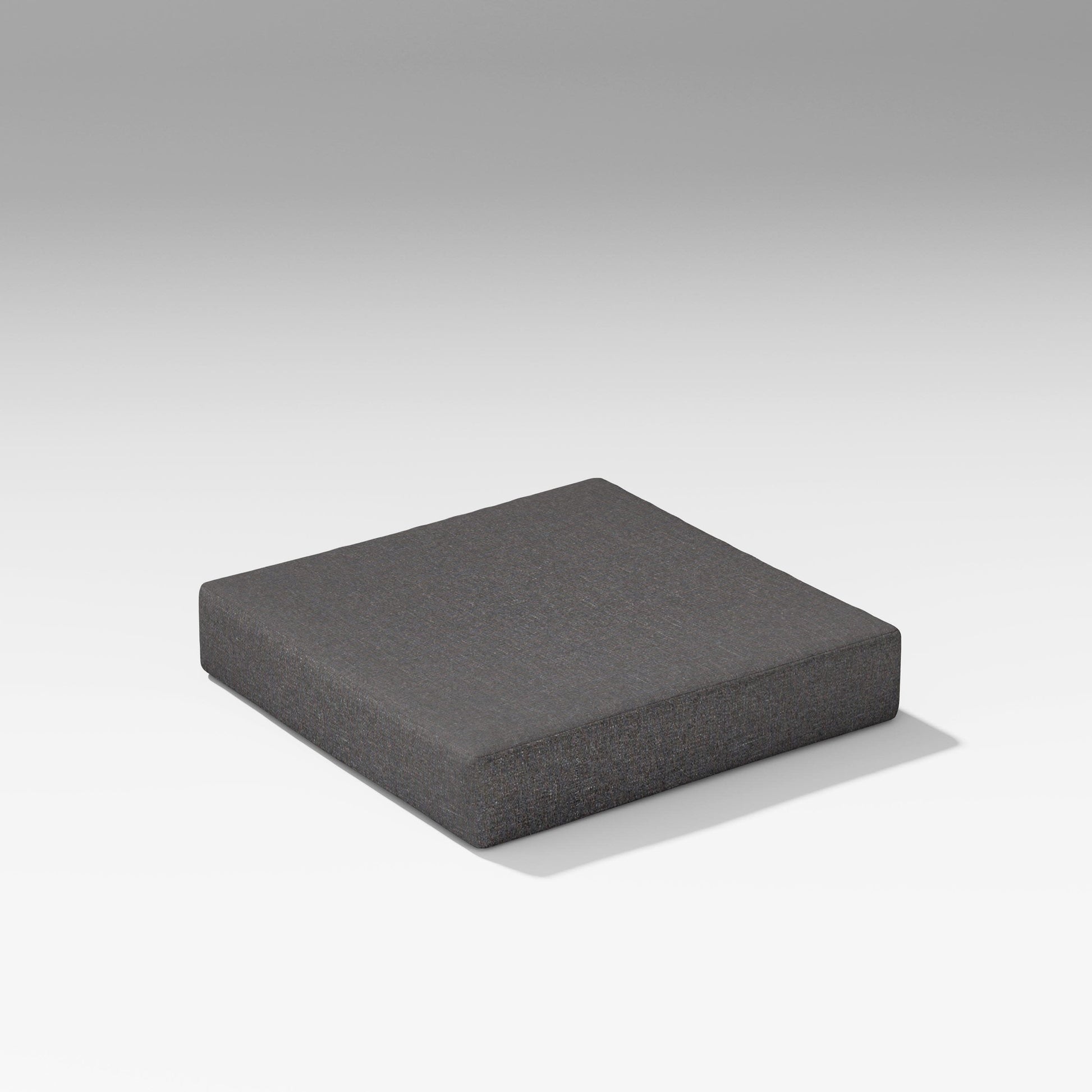 POLYWOOD Latitude Modular Ottoman Seat Cushion — Ash Charcoal