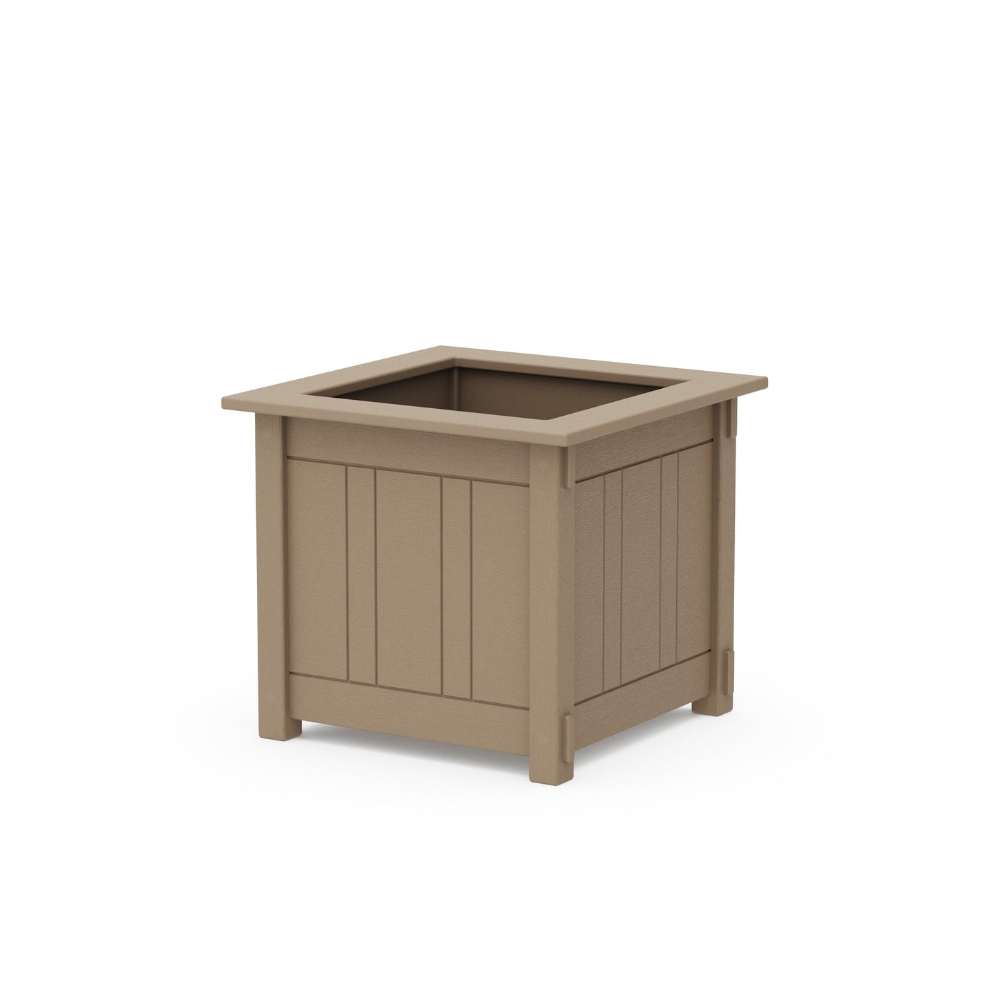 POLYWOOD Acadia Large Square Planter Box — Vintage Sahara