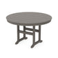 POLYWOOD 48" Round Farmhouse Dining Table — Driftwood
