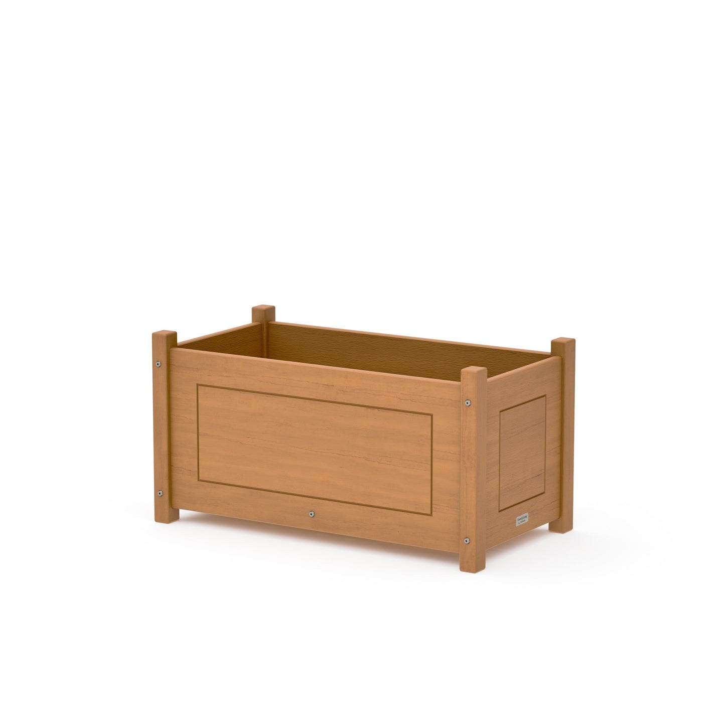 POLYWOOD Country Living Rectangle Double Planter Box — Natural